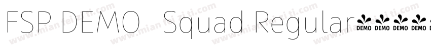 FSP DEMO   Squad Regular字体转换